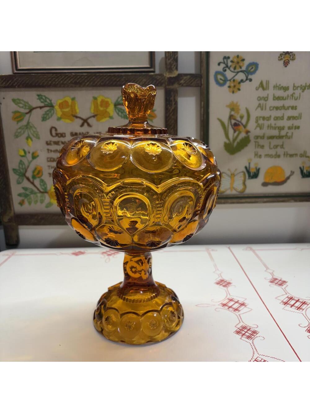 LE Smith moon & stars extra large candy dish vintage 60s